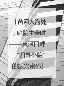 黄河入海处，庭院生金时——黄河口畔“归寻小院”的振兴密码