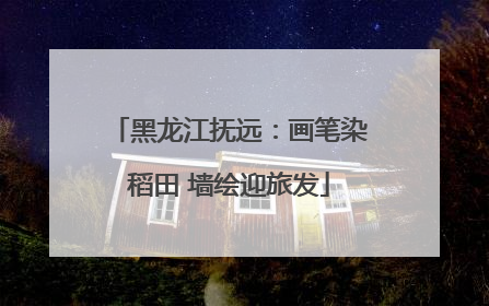 黑龙江抚远：画笔染稻田 墙绘迎旅发