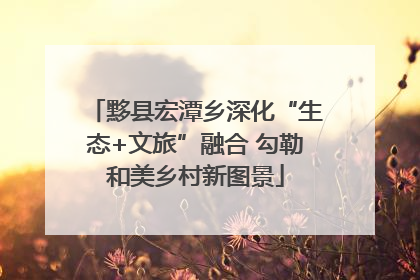 黟县宏潭乡深化“生态+文旅”融合 勾勒和美乡村新图景