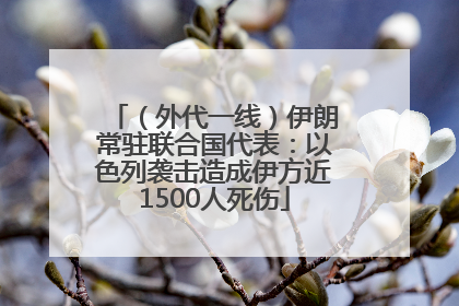 （外代一线）伊朗常驻联合国代表：以色列袭击造成伊方近1500人死伤