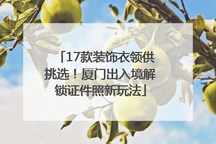 17款装饰衣领供挑选！厦门出入境解锁证件照新玩法