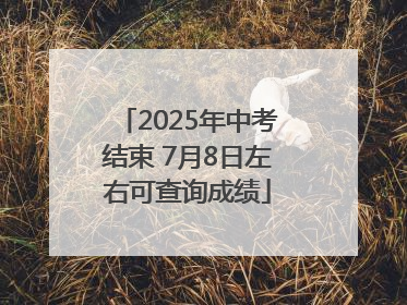 2025年中考结束 7月8日左右可查询成绩