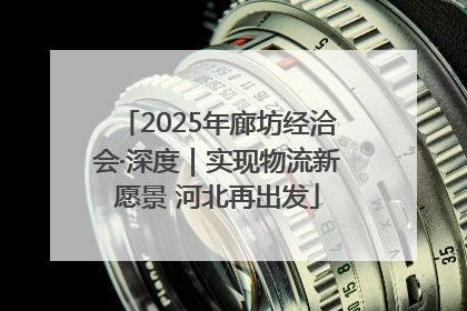 2025年廊坊经洽会·深度｜实现物流新愿景 河北再出发