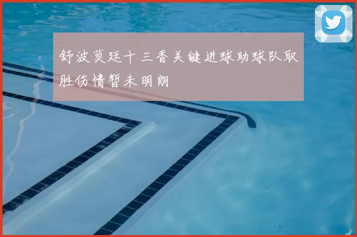 舒波莫廷十三香关键进球助球队取胜伤情暂未明朗